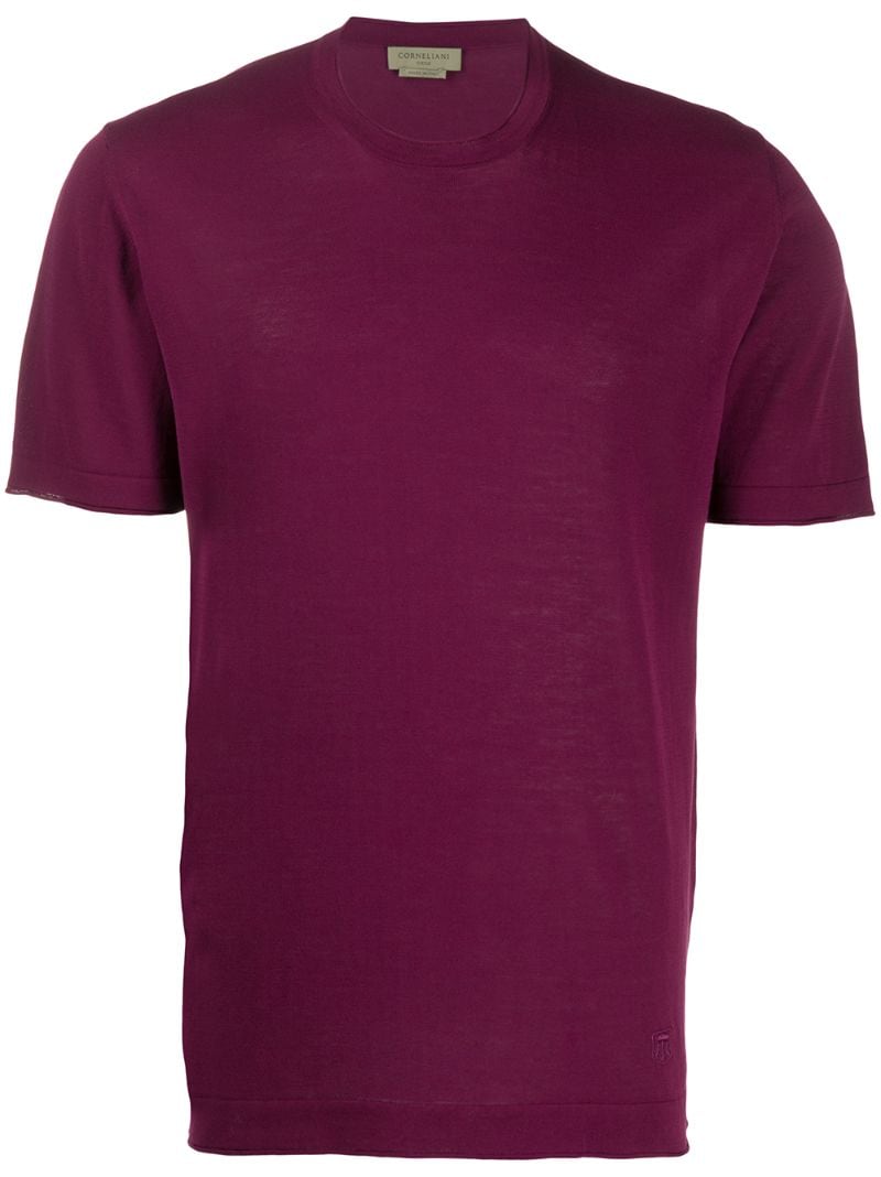 Corneliani Fine Knit Cotton T-shirt In Red