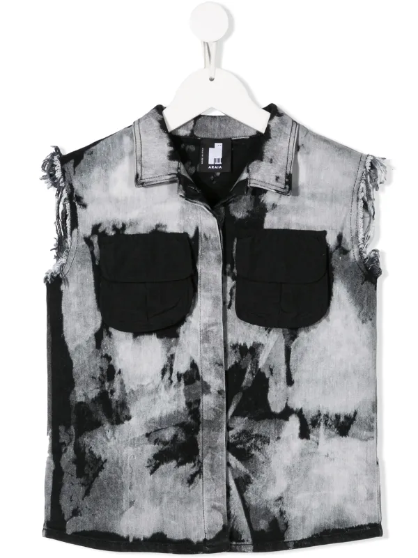 kids sleeveless denim jacket