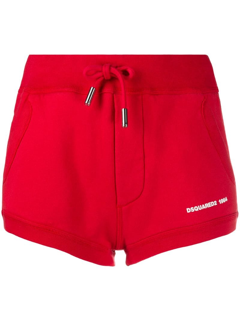 Dsquared2 Logo印花短裤 In Red