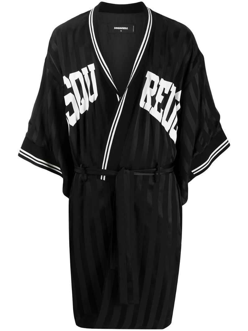 DSQUARED2 LOGO PRINT BOXING ROBE