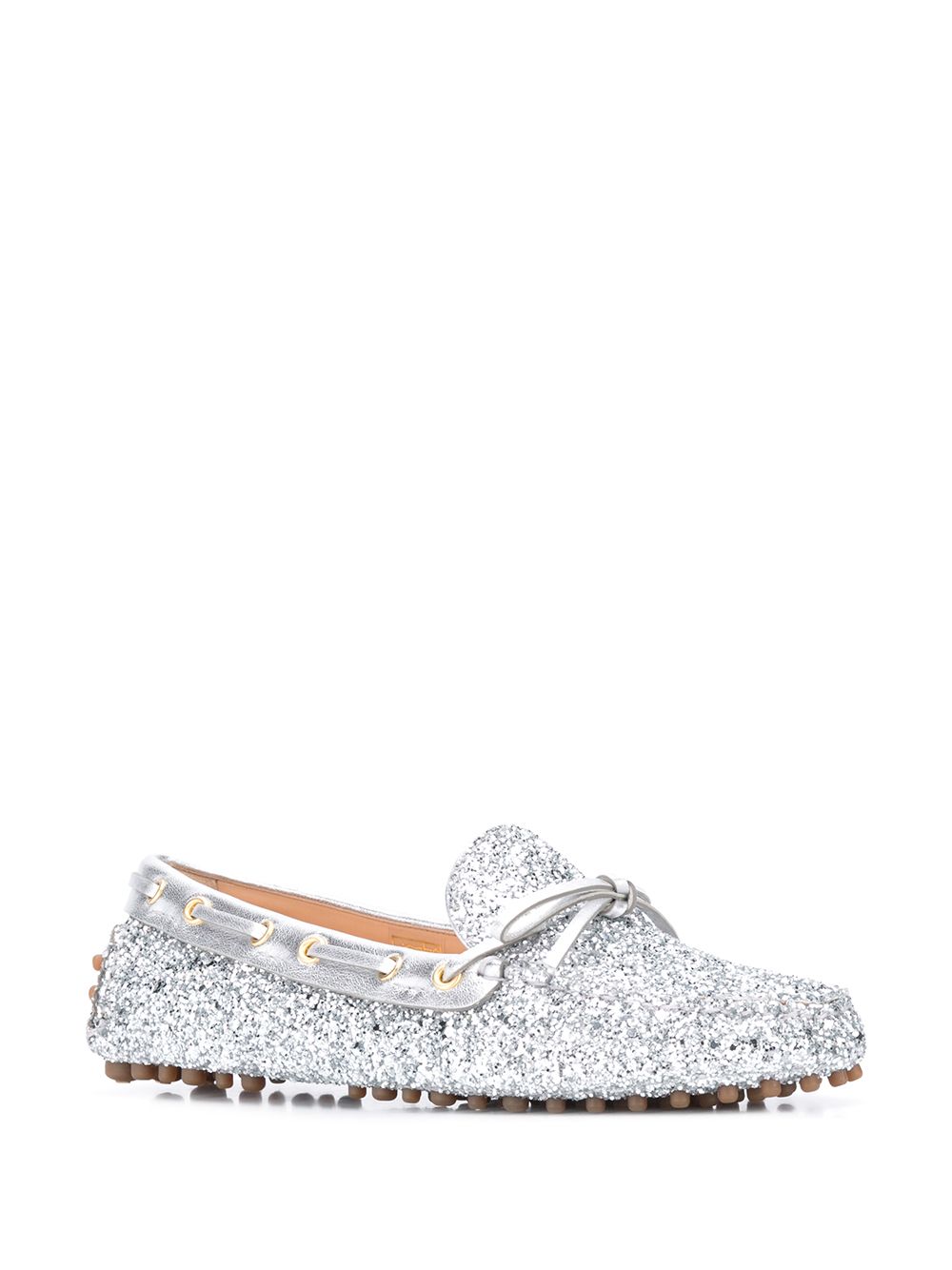 фото Car shoe glitter detail flat loafers