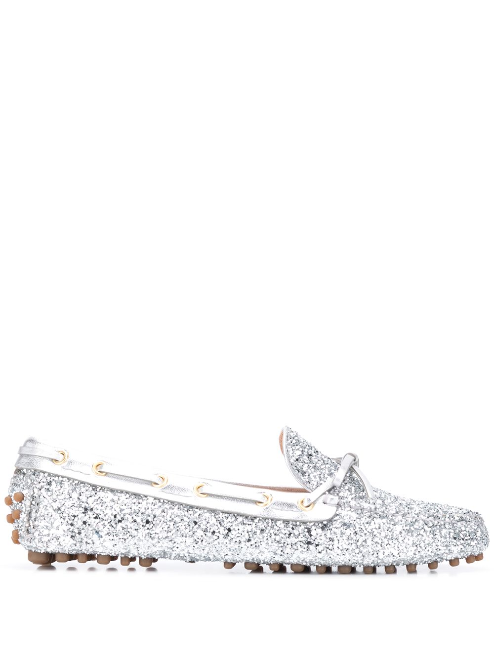 фото Car shoe glitter detail flat loafers