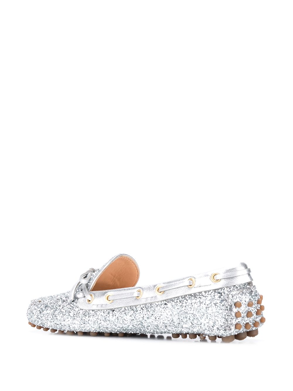 фото Car shoe glitter detail flat loafers