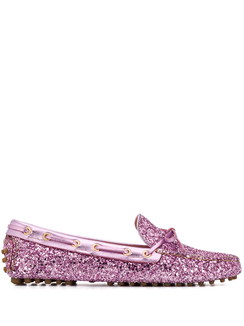 фото Car shoe glitter embellished loafers