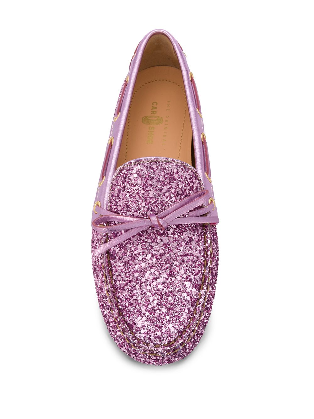 фото Car shoe glitter embellished loafers