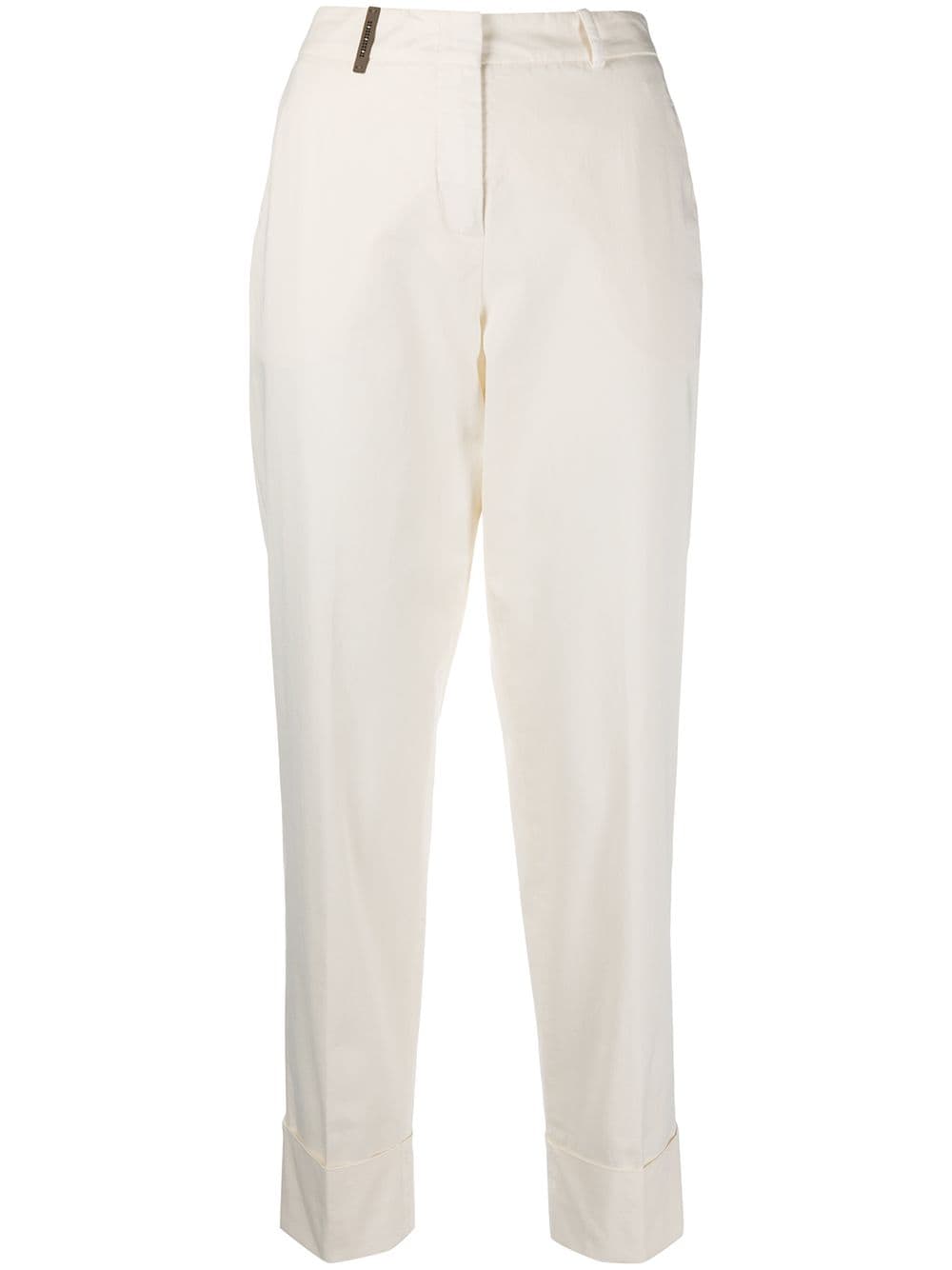 PESERICO PLAIN CROPPED TROUSERS