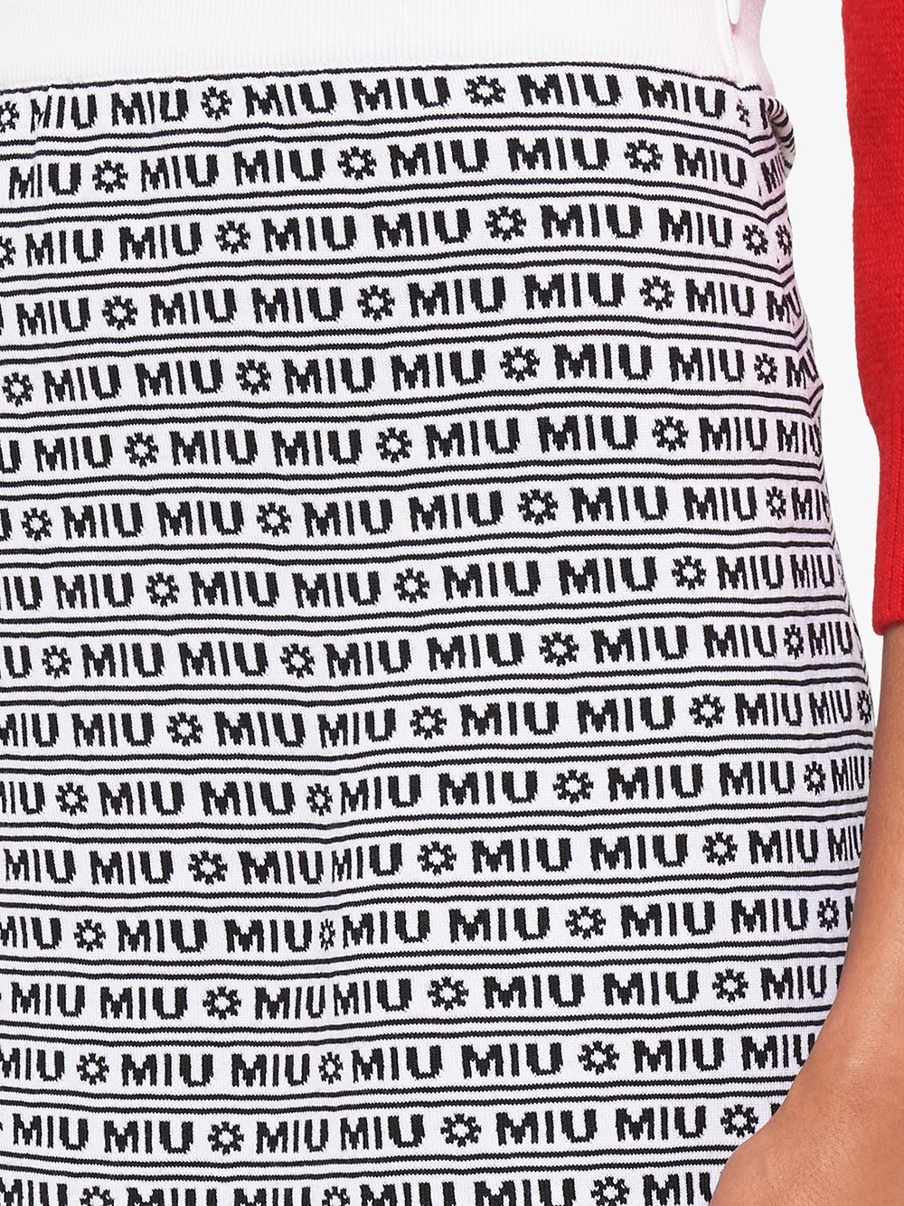 фото Miu miu трикотажная юбка с логотипом