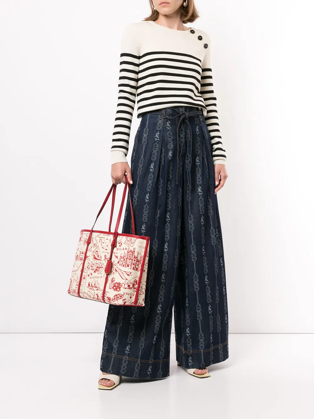 фото Tory burch сумка-тоут perry с принтом