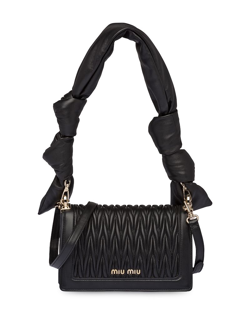 miu miu black matelasse bag