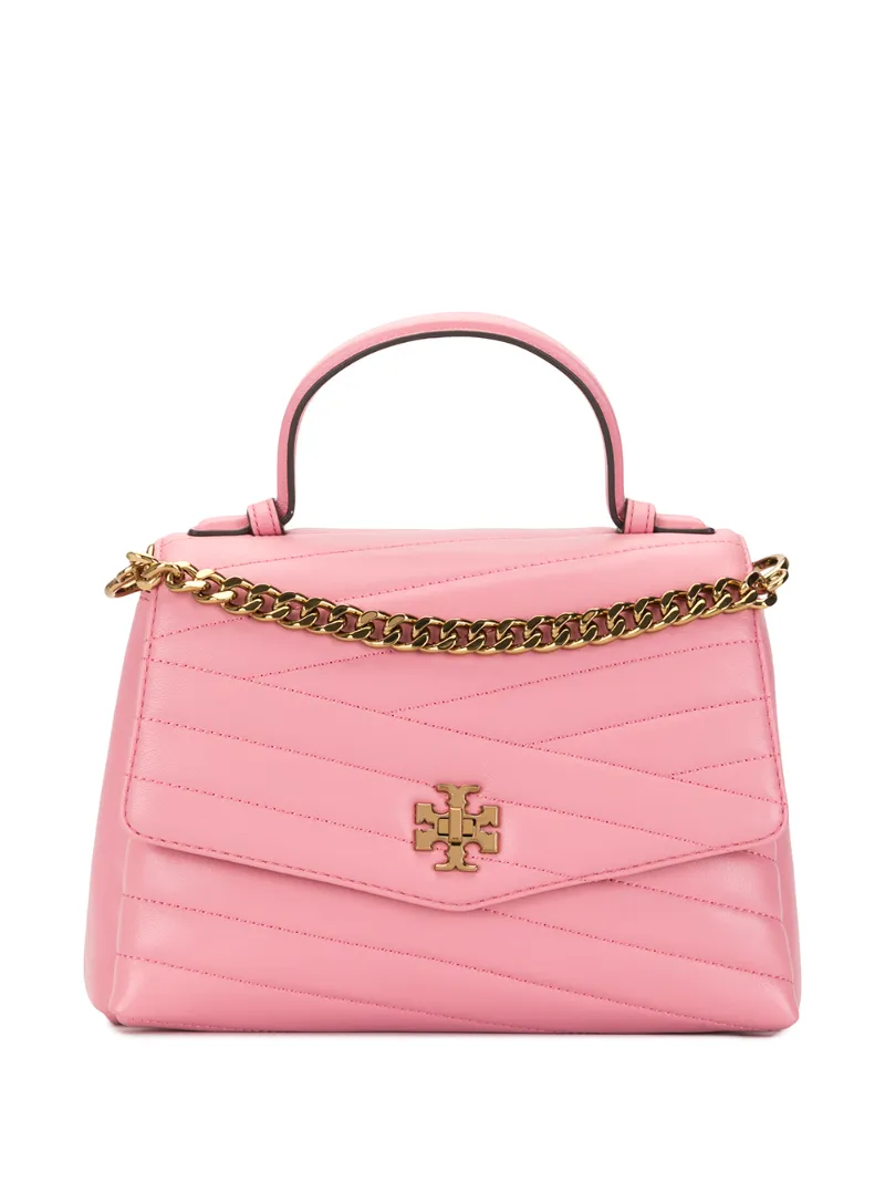 Tory Burch Kira Chevron-quilted Satchel In Pink