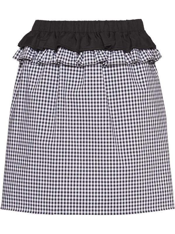 black gingham skirt