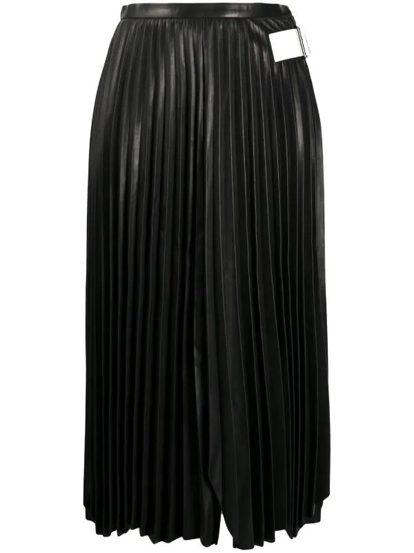 black pleated midi skirt 07