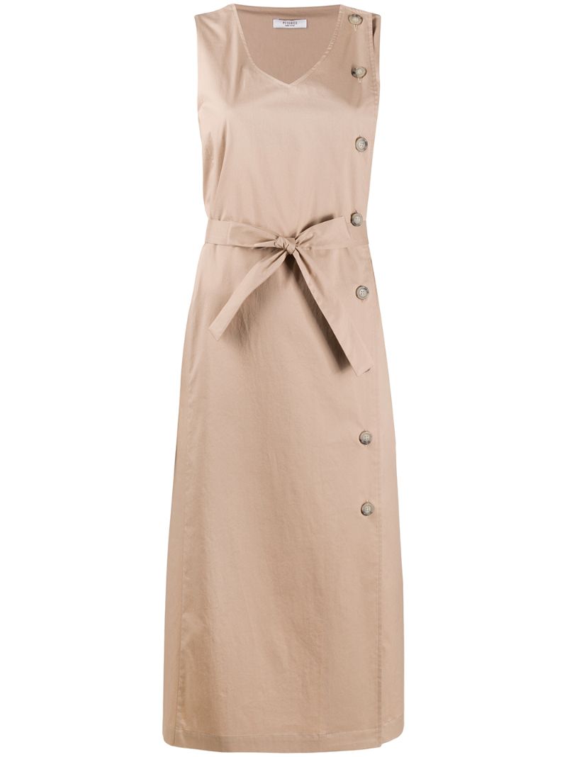 PESERICO SLEEVELESS TIE-WAIST DRESS