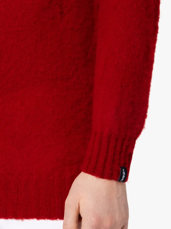 HUTCHINS Red Wool Crew Neck Sweater