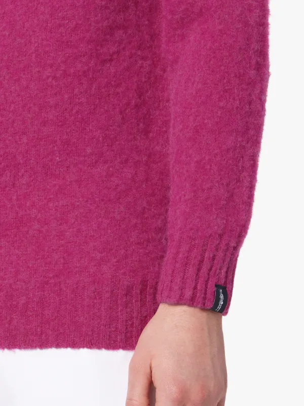 HUTCHINS Pink Wool Crew Neck Sweater