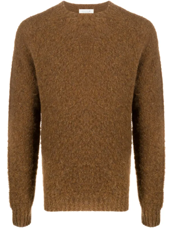 brown crew neck jumper