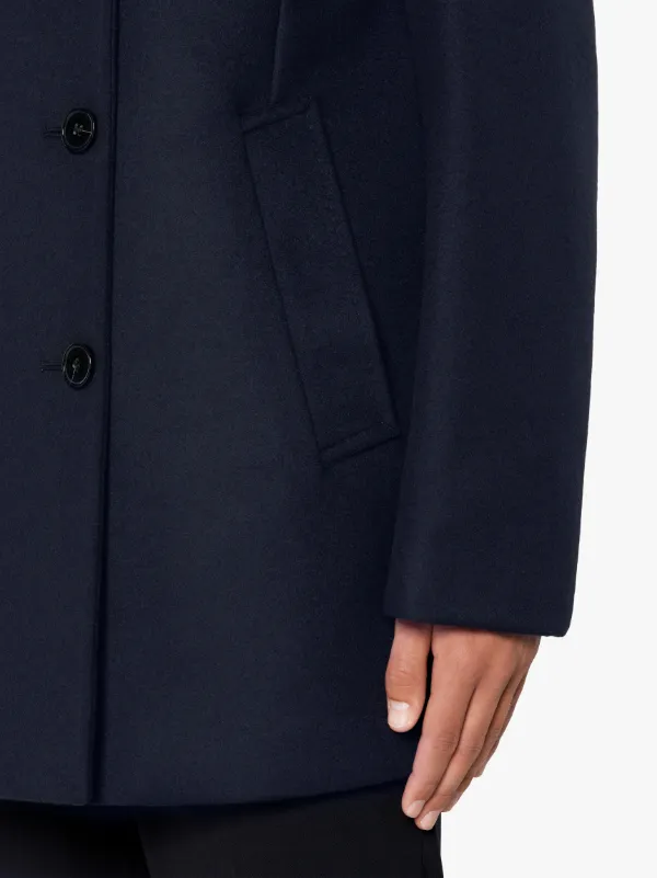 DALTON Navy Wool & Cashmere Pea Coat | GM-1075F