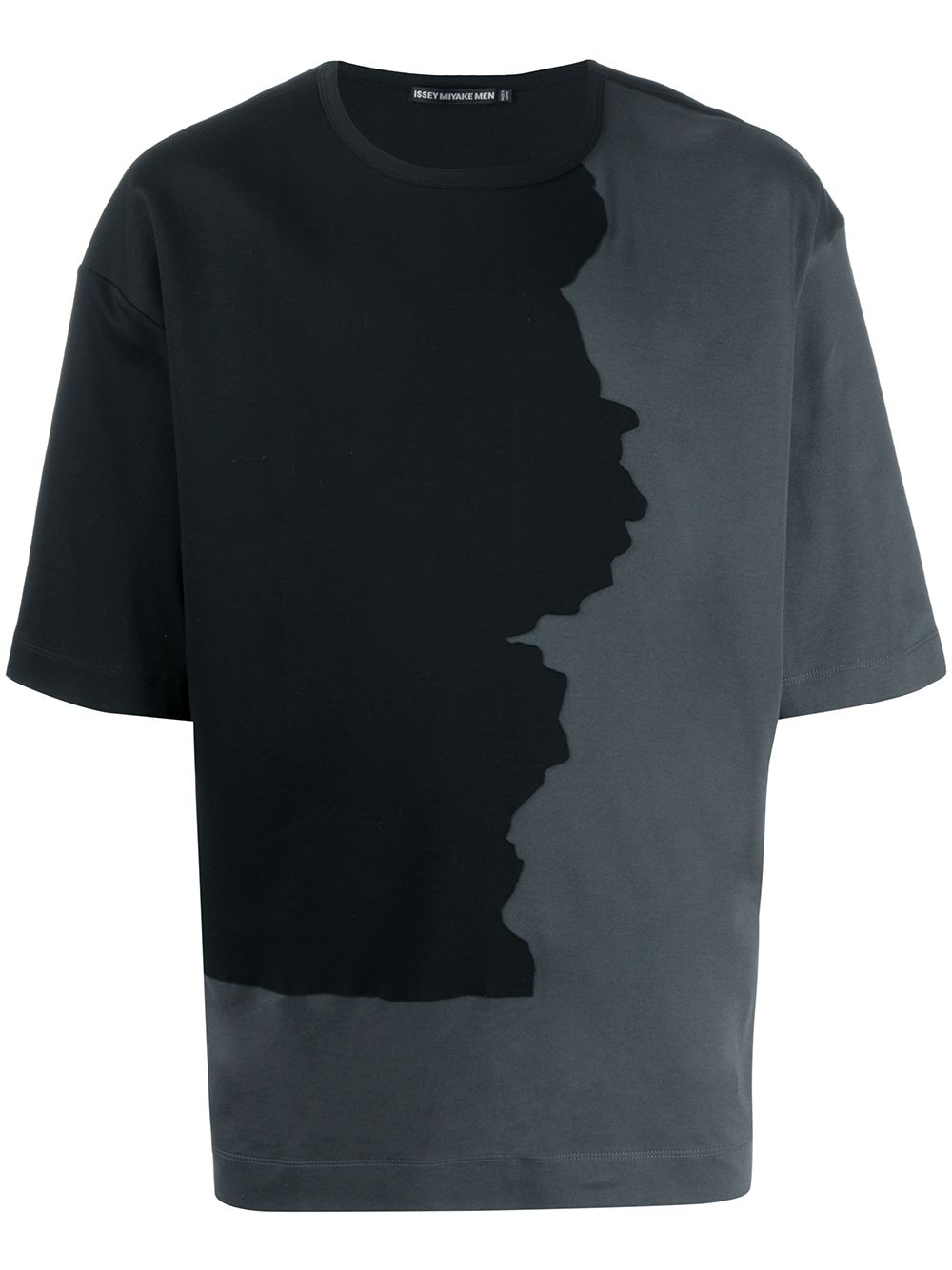 Issey Miyake Two-tone T-shirt In Black