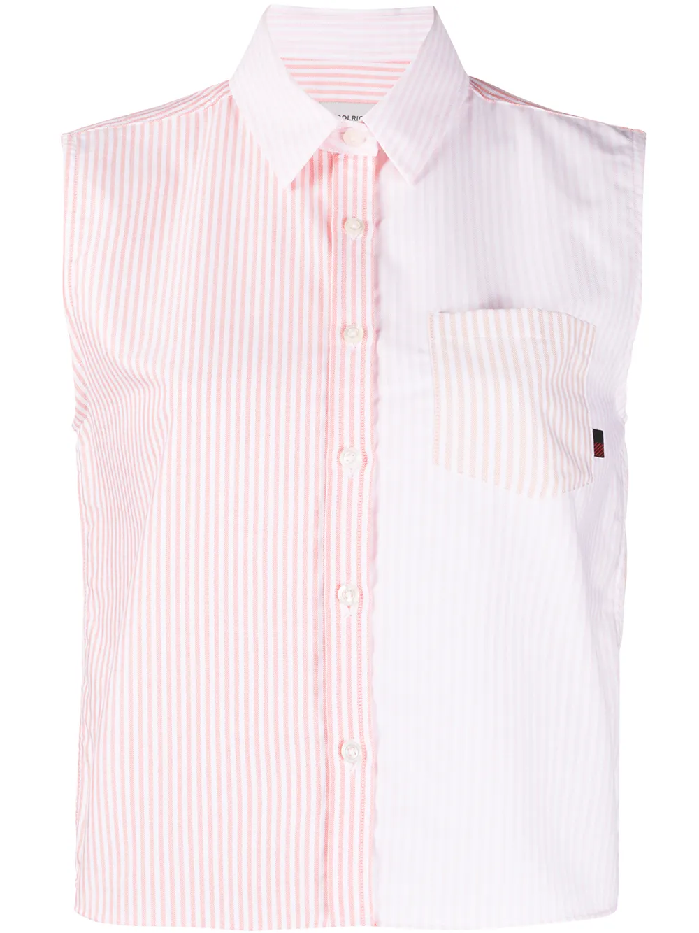 Woolrich Gestreiftes Oxford-Hemd - Rosa