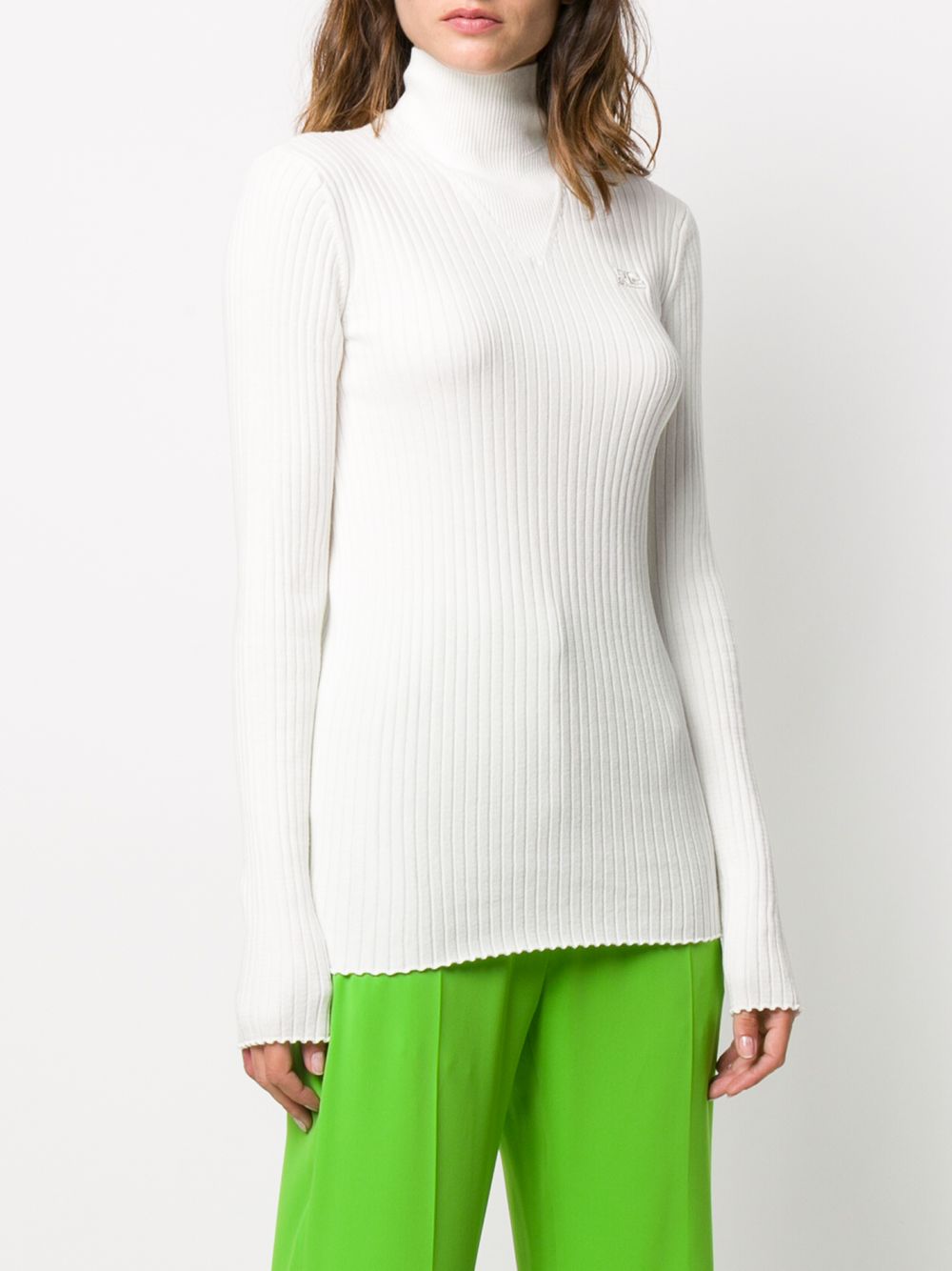 фото Courrèges embroidered logo turtleneck jumper