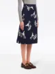 Prada poplin fan print skirt