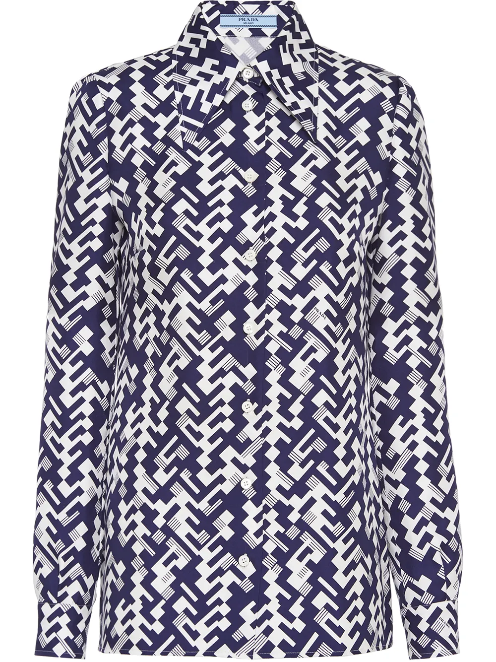 chemise à imprimé géométrique