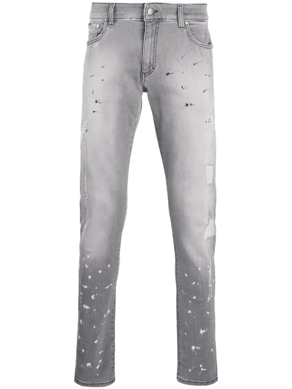 skinny jeans with paint splatter