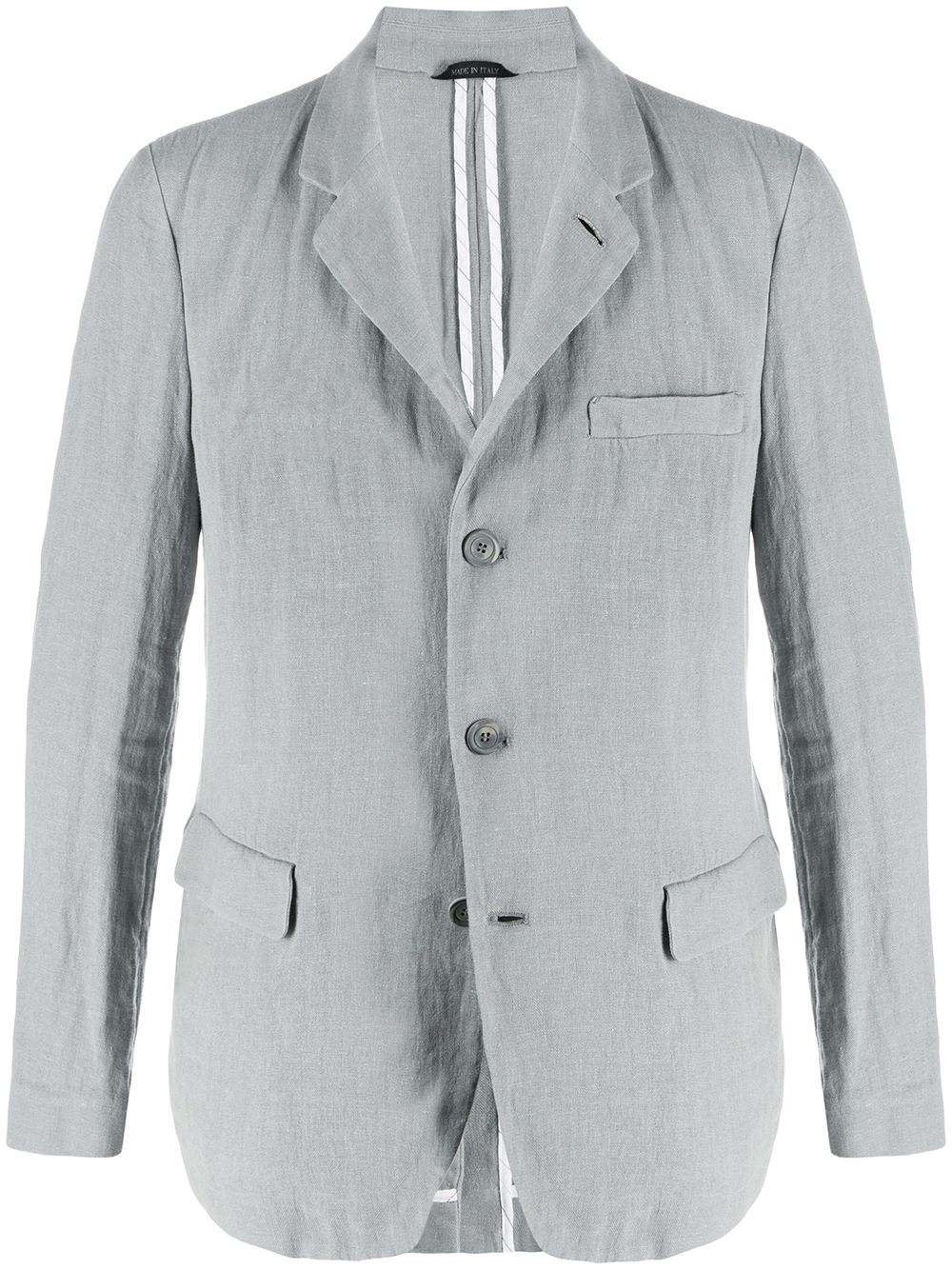 Giorgio Armani Lightweight Single Breasted Blazer In Grey