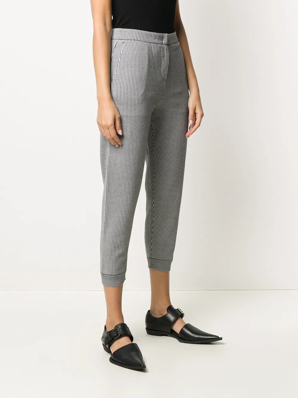 фото Nells nelson cropped striped trousers