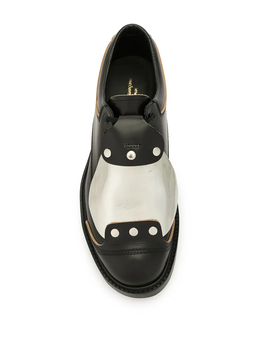 Comme des Garçons Homme Plus contrasting-panel lace-up shoes Black