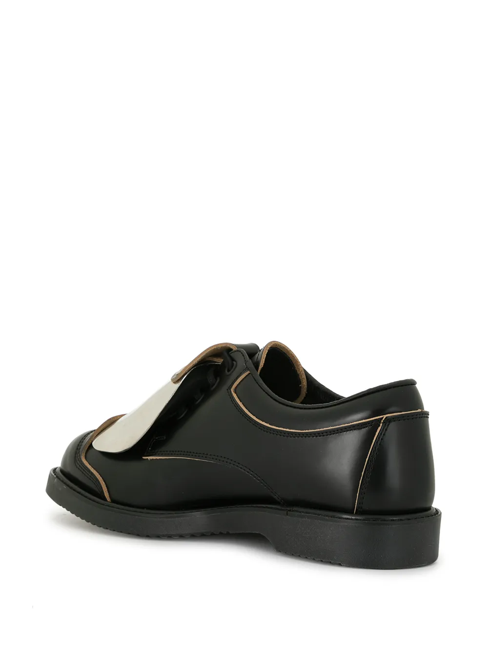 Comme des Garçons Homme Plus contrasting-panel lace-up shoes Black