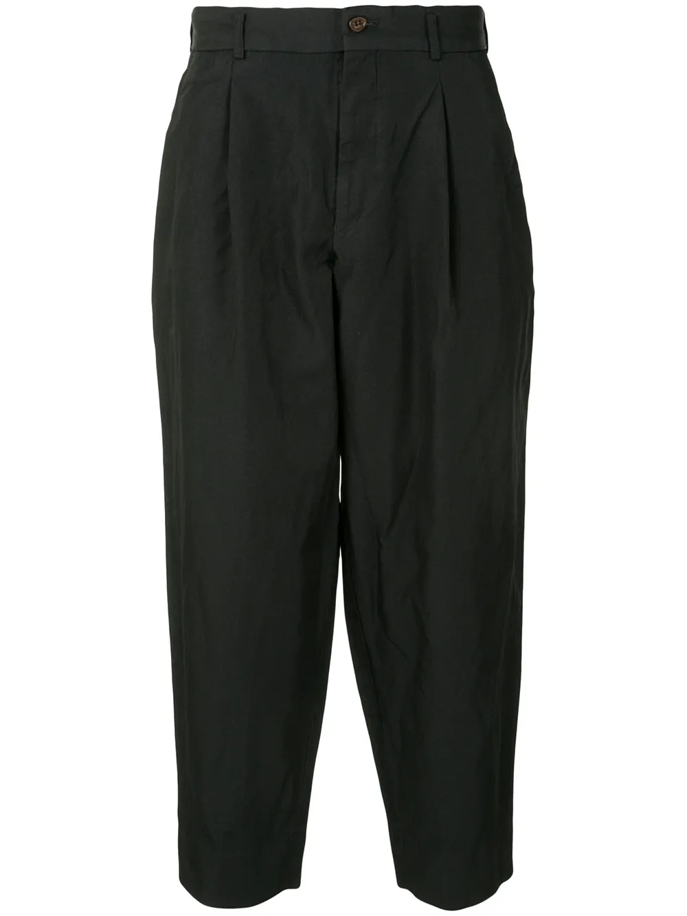 cropped tapered-leg trousers