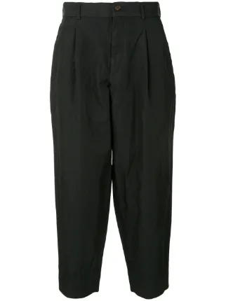 Comme Des Garçons Homme Plus Cropped tapered-leg Trousers | Black