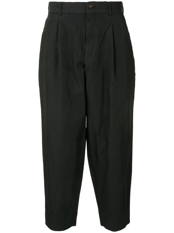 Comme Des Garçons Homme Plus Cropped tapered-leg Trousers | Black