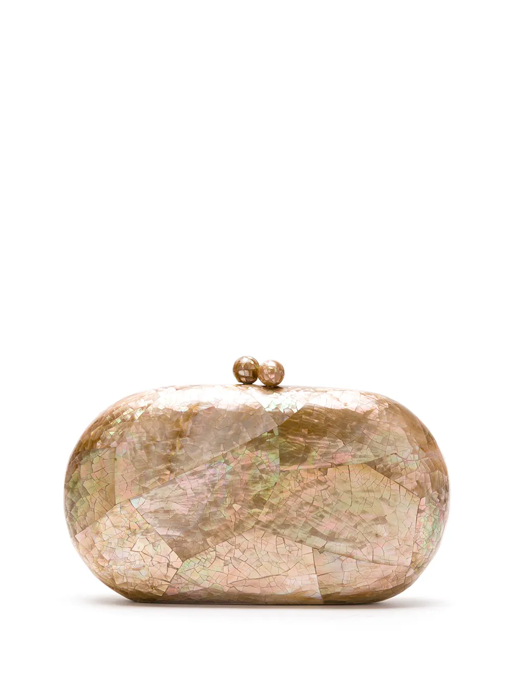 

SERPUI Sophie brownlip clutch bag - Neutrals