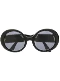 CHANEL Pre-Owned 1990s CC round sunglasses - Black