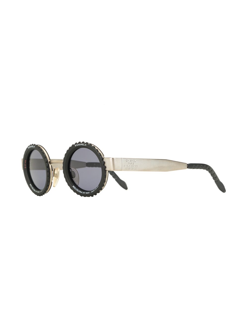 CHANEL Pre-Owned Round Sunglasses - Farfetch