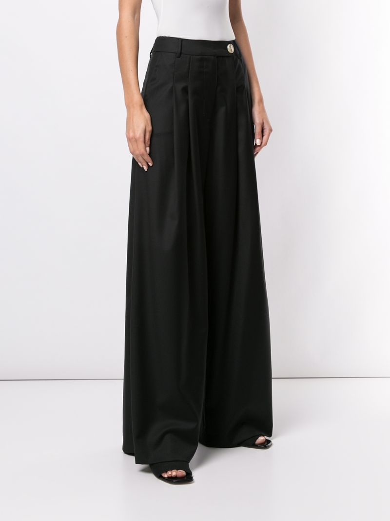 Shop Anna Quan Luka Wide-leg Trousers In Black