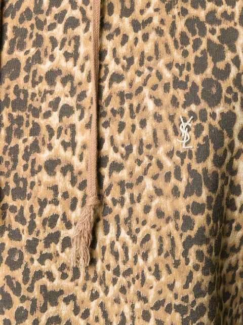 saint laurent animal print hoodie