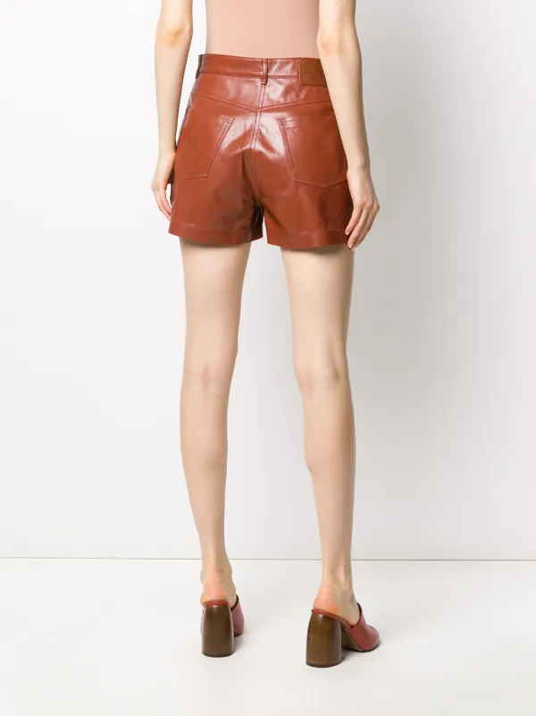 Salvatore Ferragamo Leather Shorts 