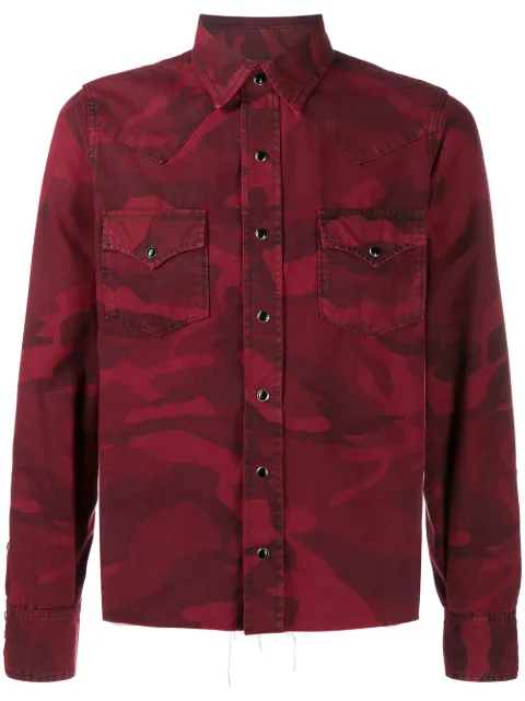 saint laurent camo t shirt