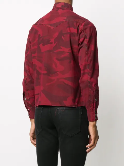 saint laurent camo t shirt
