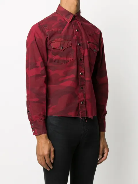 saint laurent camo t shirt