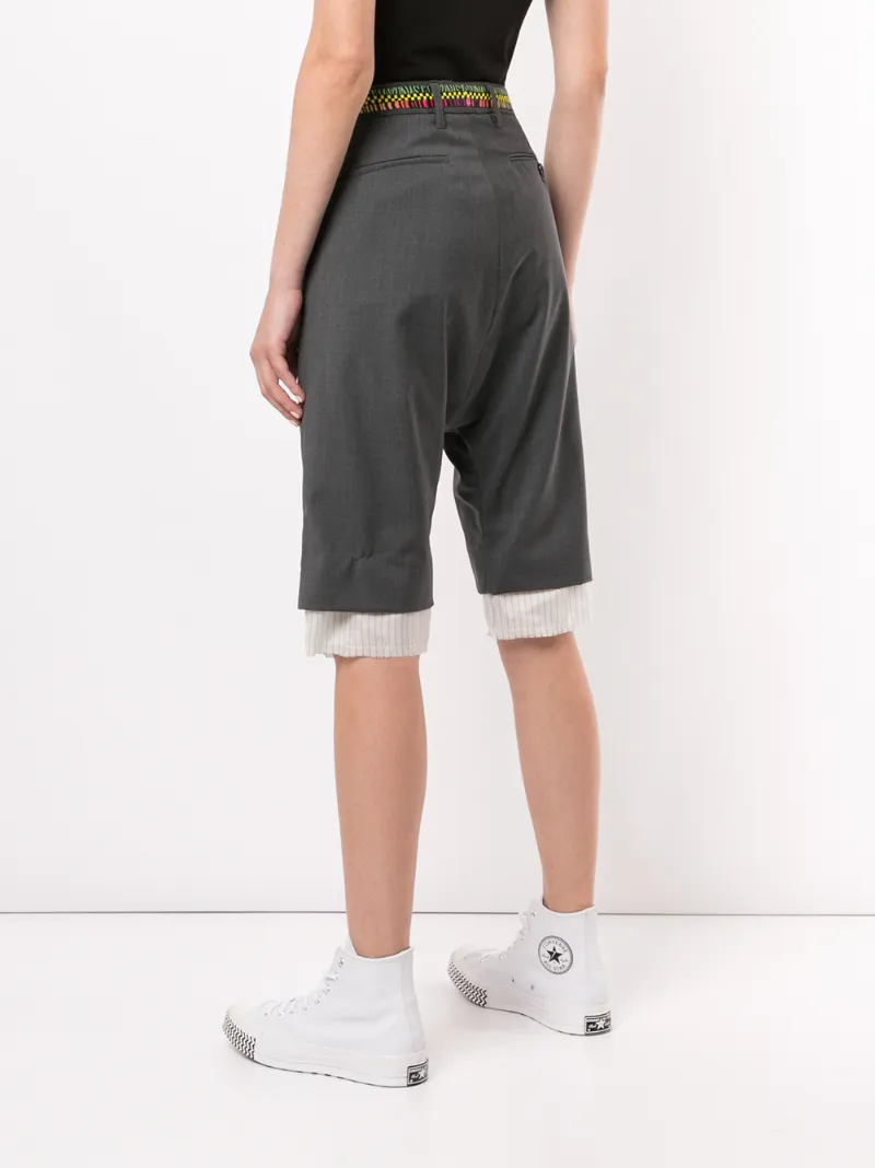 R13 Dropped Crotch Shorts In Grey