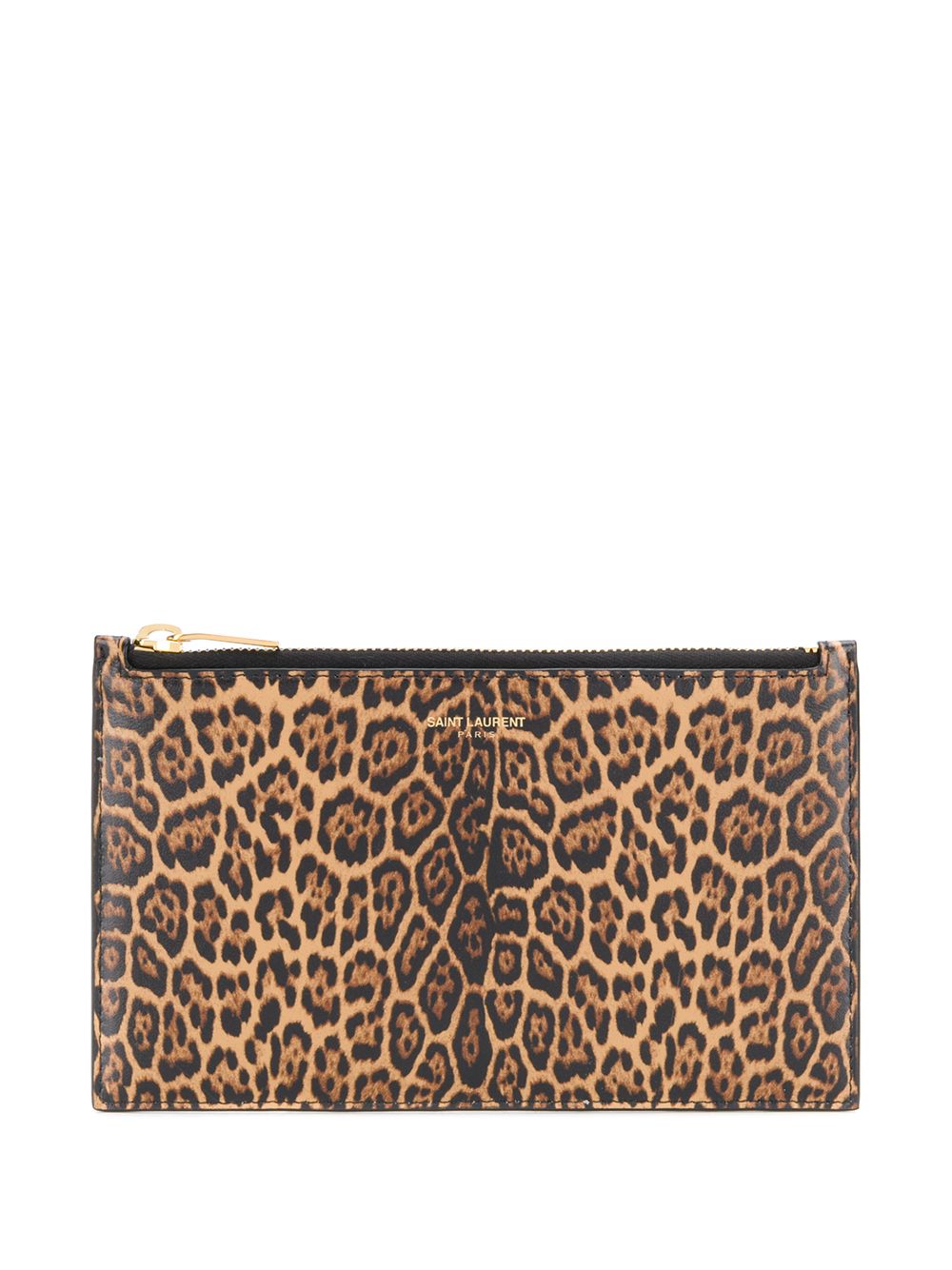 Shop Saint Laurent leopard print clutch with Express Delivery - FARFETCH