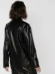 Materiel faux leather shirt