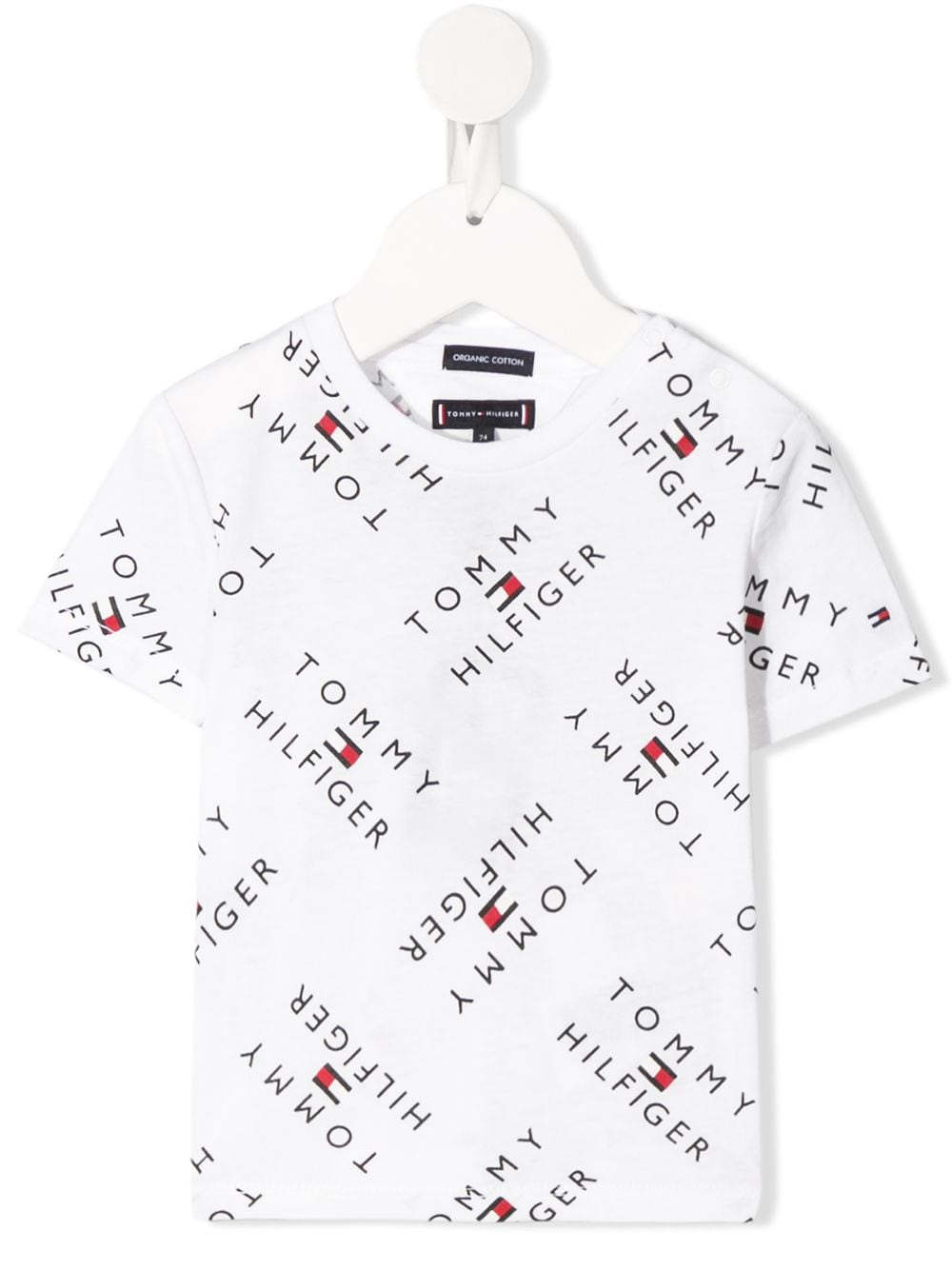 Tommy Hilfiger Junior Babies' Logo Print T-shirt In 白色