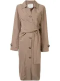 Goen.J waist-tied trench coat - Brown