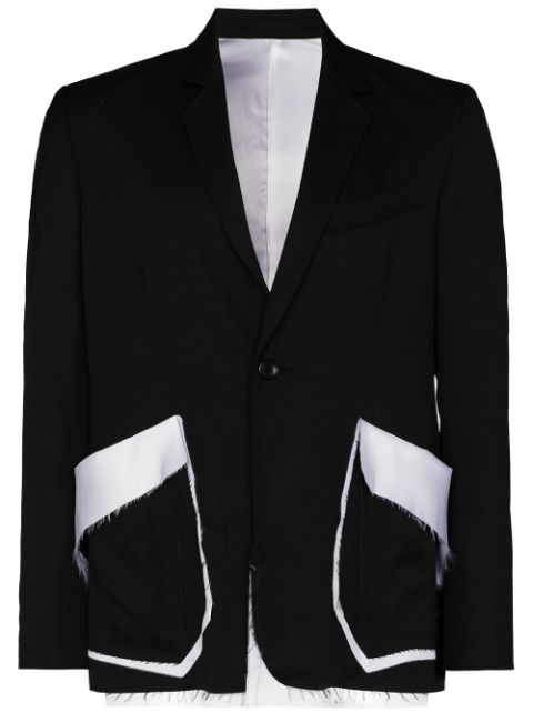 Shop black sulvam deconstructed suit jacket with Express Delivery