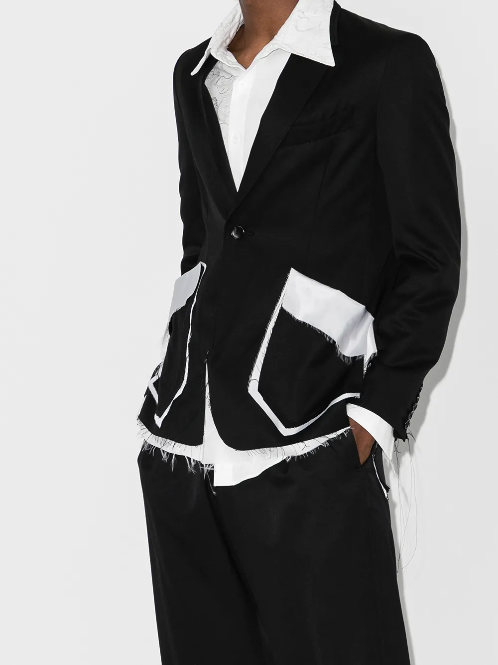 Image 2 of sulvam deconstructed suit jacket
